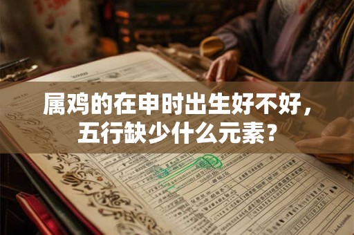 属鸡的在申时出生好不好，五行缺少什么元素？