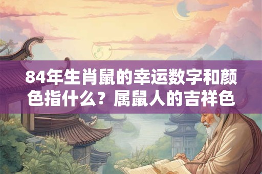 84年生肖鼠的幸运数字和颜色指什么？属鼠人的吉祥色和数字！