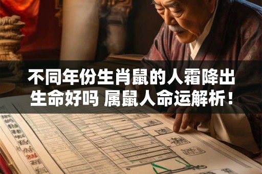 不同年份生肖鼠的人霜降出生命好吗 属鼠人命运解析！
