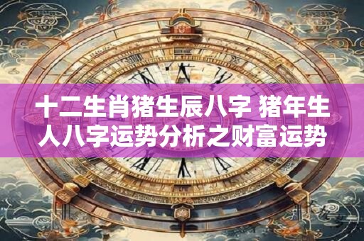 十二生肖猪生辰八字 猪年生人八字运势分析之财富运势