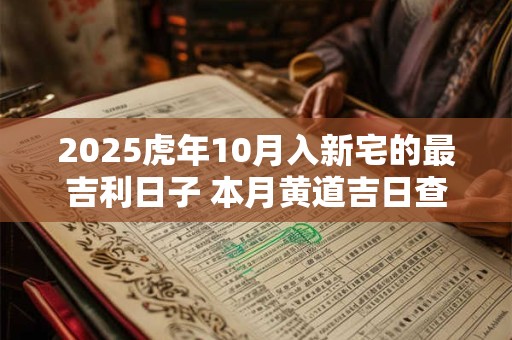 2025虎年10月入新宅的最吉利日子 本月黄道吉日查询