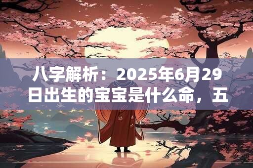 八字解析：2025年6月29日出生的宝宝是什么命，五行缺什么