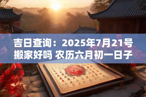 吉日查询：2025年7月21号搬家好吗 农历六月初一日子好吗