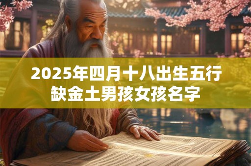 2025年四月十八出生五行缺金土男孩女孩名字