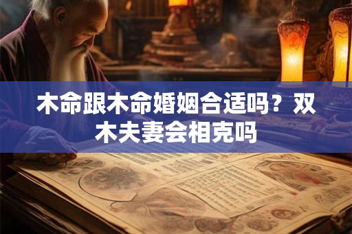 木命跟木命婚姻合适吗？双木夫妻会相克吗