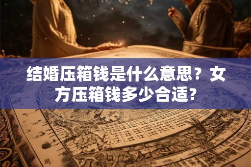 结婚压箱钱是什么意思？女方压箱钱多少合适？