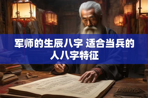 军师的生辰八字 适合当兵的人八字特征