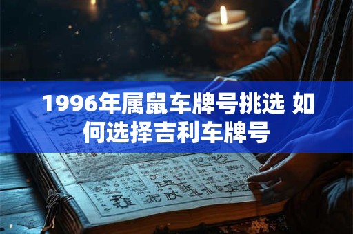 1996年属鼠车牌号挑选 如何选择吉利车牌号