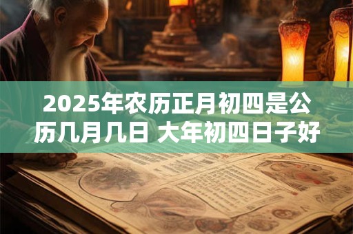 2025年农历正月初四是公历几月几日 大年初四日子好不好