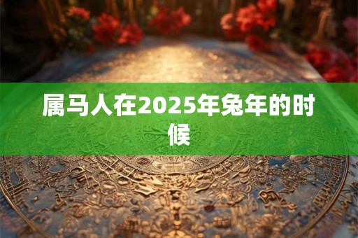 属马人在2025年兔年的时候 属马人在2025年兔年的时候