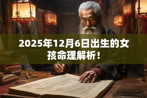2025年12月6日出生的女孩命理解析！