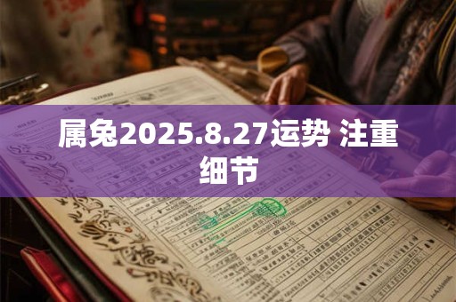 属兔2025.8.27运势 注重细节