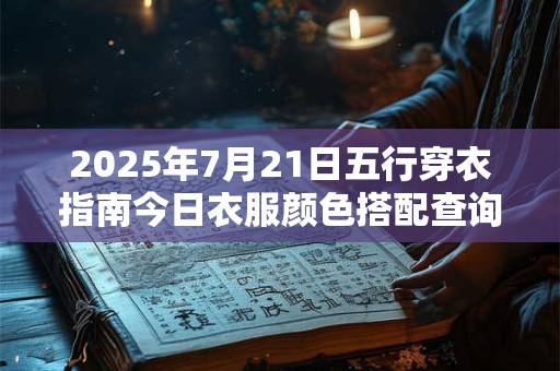 2025年7月21日五行穿衣指南今日衣服颜色搭配查询