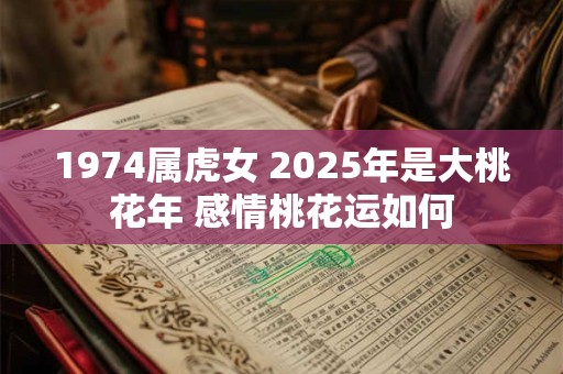 1974属虎女 2025年是大桃花年 感情桃花运如何