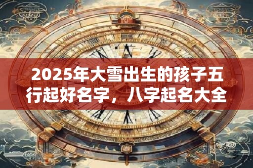 2025年大雪出生的孩子五行起好名字，八字起名大全
