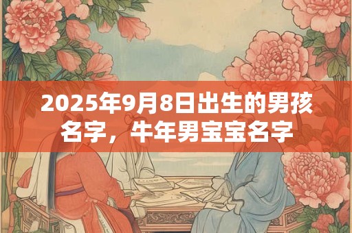 2026年9月8日出生的男孩名字，牛年男宝宝名字