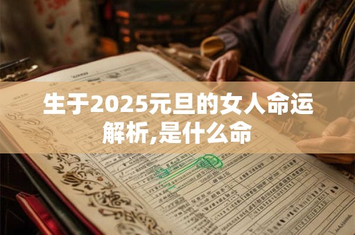 生于2025元旦的女人命运解析,是什么命