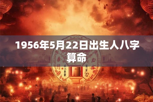 1956年5月22日出生人八字算命
