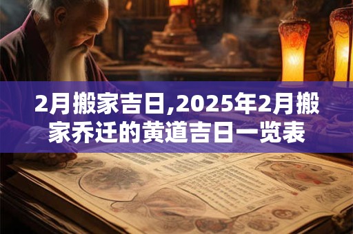 2月搬家吉日,2025年2月搬家乔迁的黄道吉日一览表