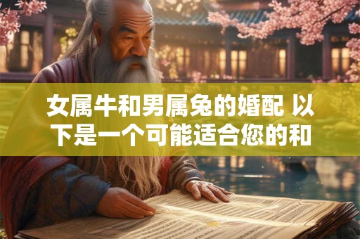 女属牛和男属兔的婚配 以下是一个可能适合您的和