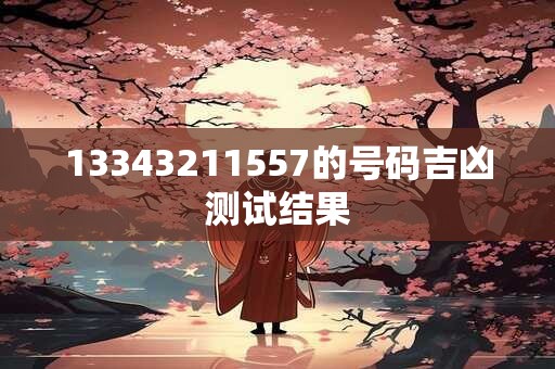 13343211557的号码吉凶测试结果