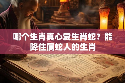 哪个生肖真心爱生肖蛇？能降住属蛇人的生肖