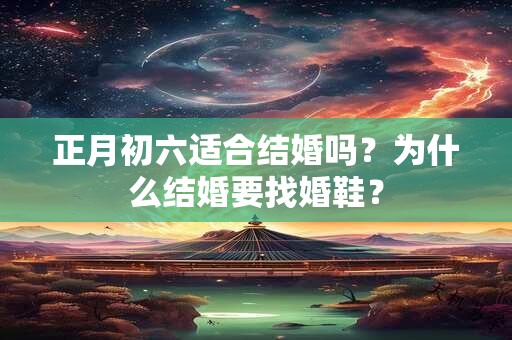 正月初六适合结婚吗？为什么结婚要找婚鞋？