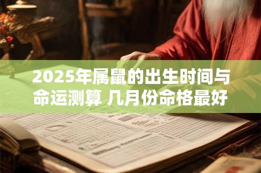 2025年属鼠的出生时间与命运测算 几月份命格最好