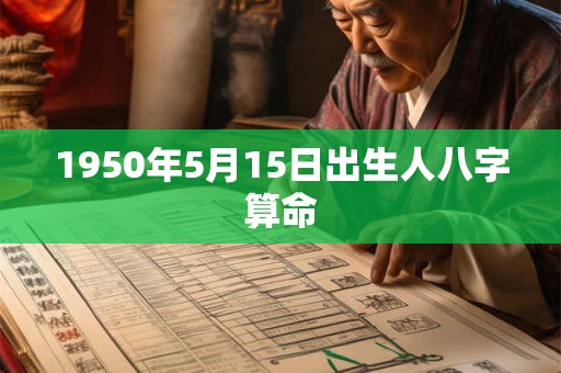 1950年5月15日出生人八字算命