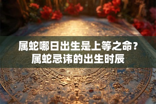 属蛇哪日出生是上等之命？属蛇忌讳的出生时辰
