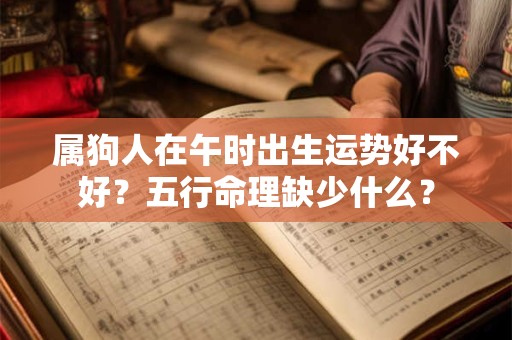 属狗人在午时出生运势好不好？五行命理缺少什么？