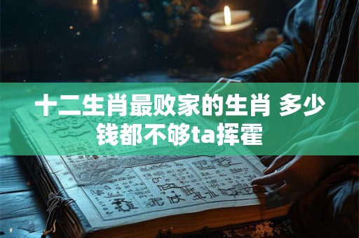 十二生肖最败家的生肖 多少钱都不够ta挥霍