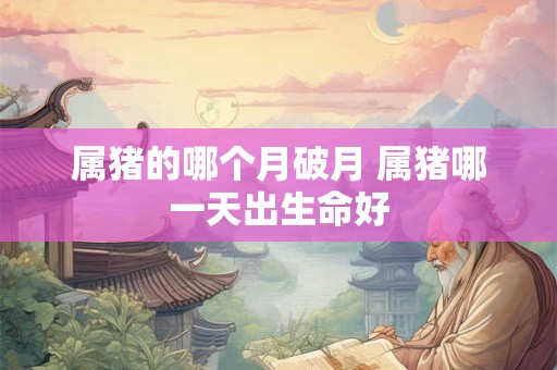 属猪的哪个月破月 属猪哪一天出生命好 属猪的哪个月破月 属猪哪一天出生命好