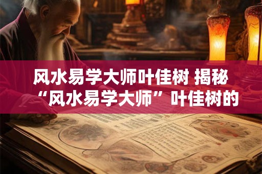 风水易学大师叶佳树 揭秘“风水易学大师”叶佳树的神秘面纱