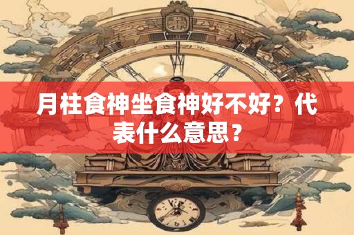 月柱食神坐食神好不好？代表什么意思？