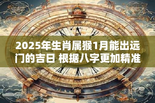 2025年生肖属猴1月能出远门的吉日 根据八字更加精准