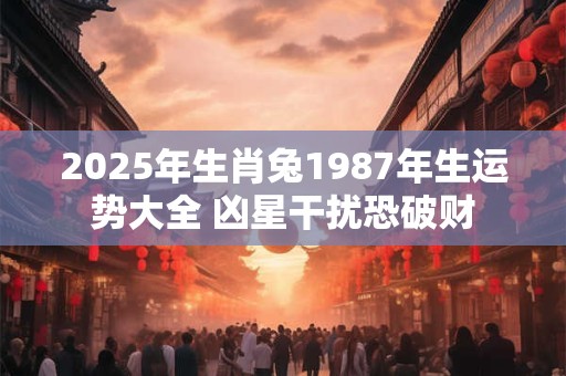2025年生肖兔1987年生运势大全 凶星干扰恐破财