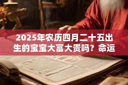 2025年农历四月二十五出生的宝宝大富大贵吗？命运如何？
