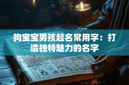 狗宝宝男孩起名常用字：打造独特魅力的名字