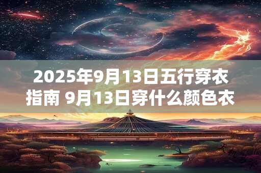 2026年9月13日五行穿衣指南 9月13日穿什么颜色衣服
