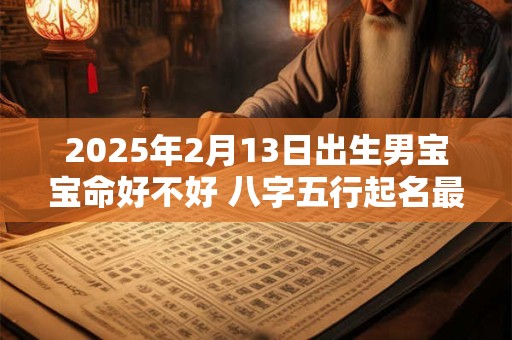 2025年2月13日出生男宝宝命好不好 八字五行起名最全款