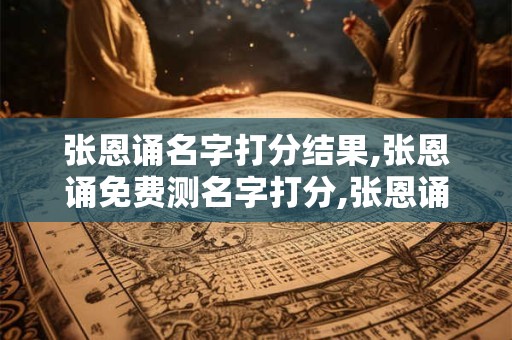 张恩诵名字打分结果,张恩诵免费测名字打分,张恩诵周易免费测名字打分