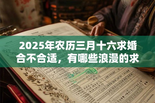 2025年农历三月十六求婚合不合适，有哪些浪漫的求婚圣地？