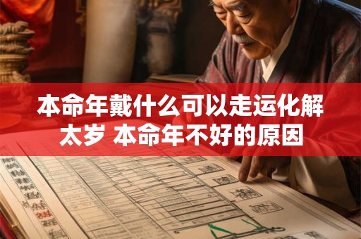 本命年戴什么可以走运化解太岁 本命年不好的原因