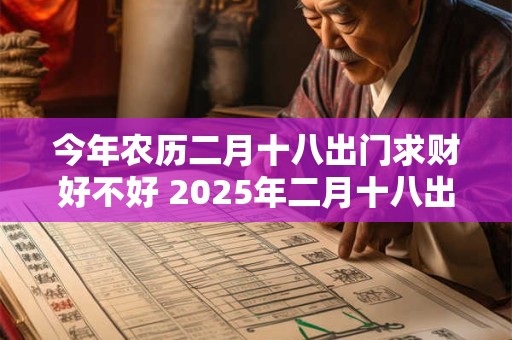 今年农历二月十八出门求财好不好 2025年二月十八出行吉时