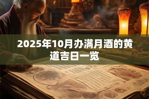 2025年10月办满月酒的黄道吉日一览