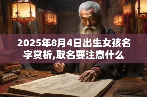 2025年8月4日出生女孩名字赏析,取名要注意什么