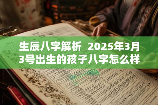 生辰八字解析  2025年3月3号出生的孩子八字怎么样 生辰八字解析  2025年3月3号出生的孩子八字怎么样
