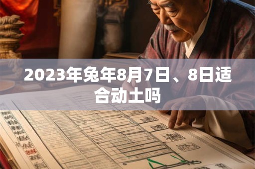 2023年兔年8月7日、8日适合动土吗