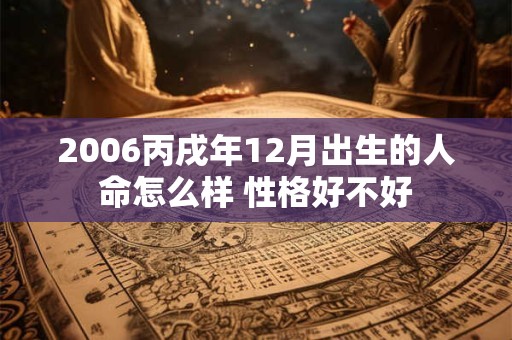 2006丙戌年12月出生的人命怎么样 性格好不好